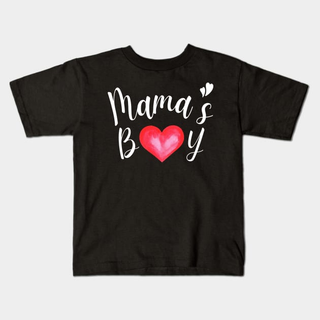 Toddler boy valentine - Mama's boy Kids T-Shirt by JunThara